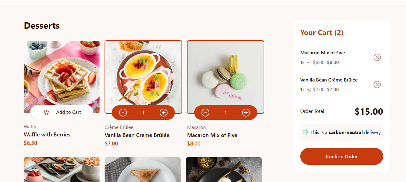 Preview Desserts App